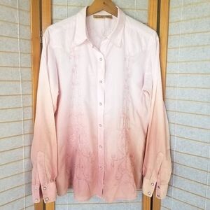 Wrangler Pink Ombre Button-Down Shirt